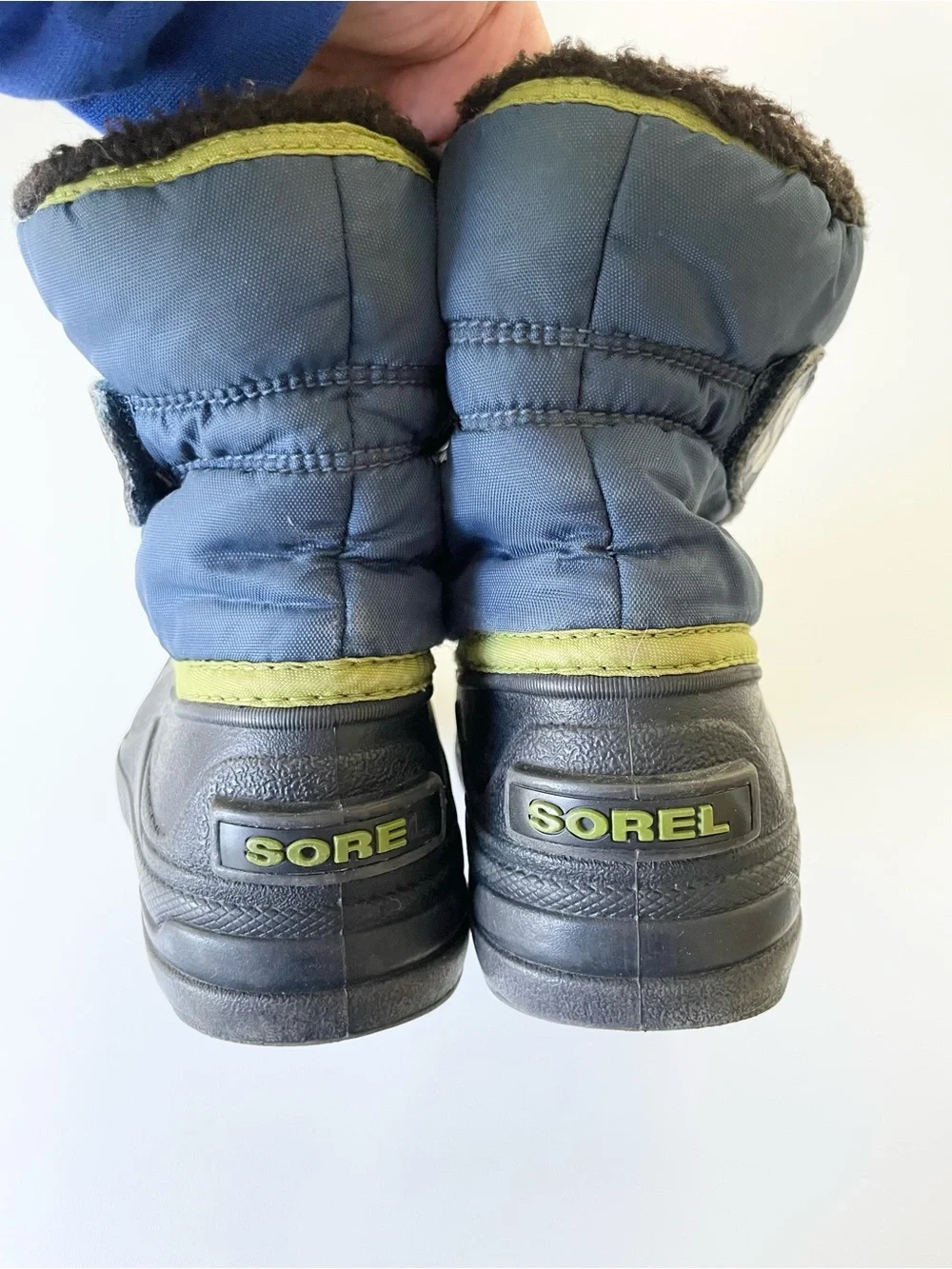 Sorel Snow Commander Snow Boots Navy Blue Green Black size 12C